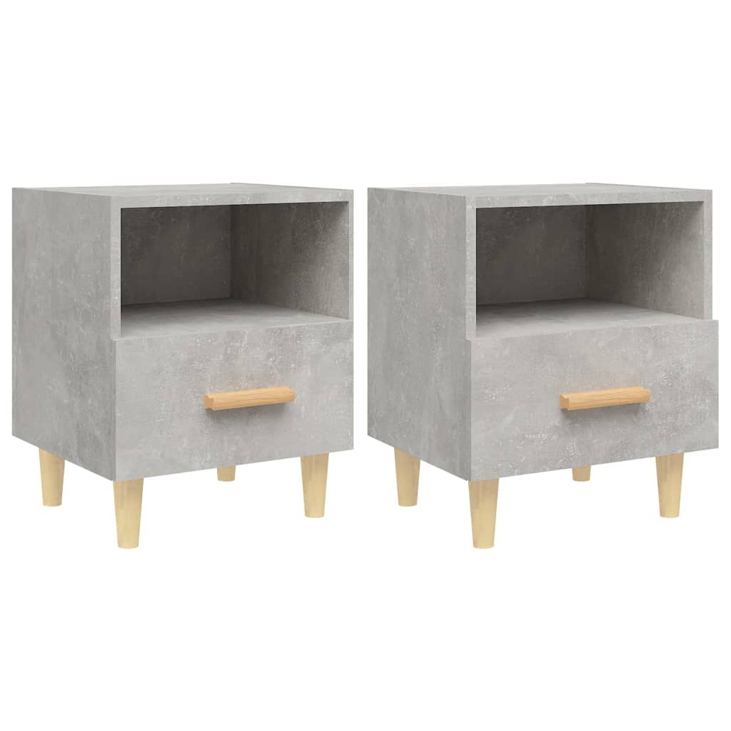 Nachtkastjes 2 St 40X35X47 Cm Betongrijs