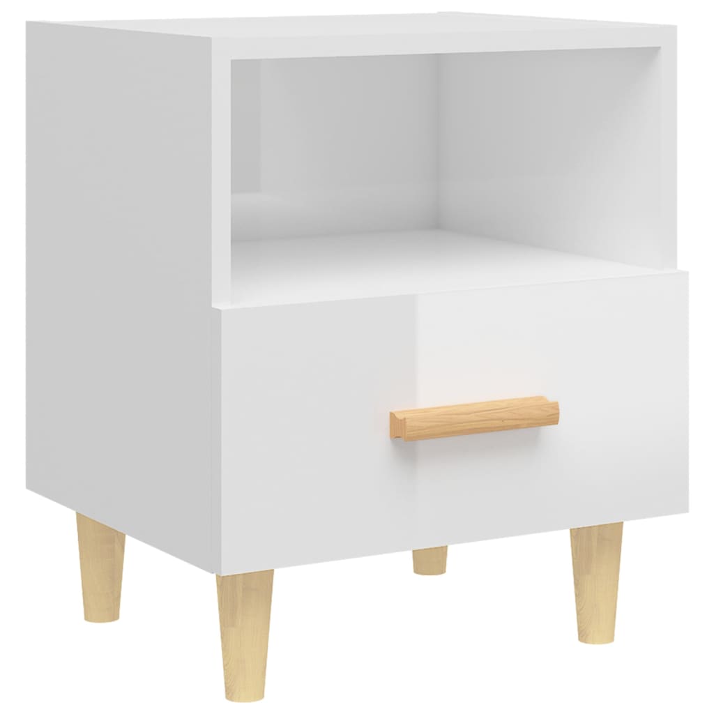 Nachtkastjes 2 St 40X35X47 Cm Hoogglans Wit