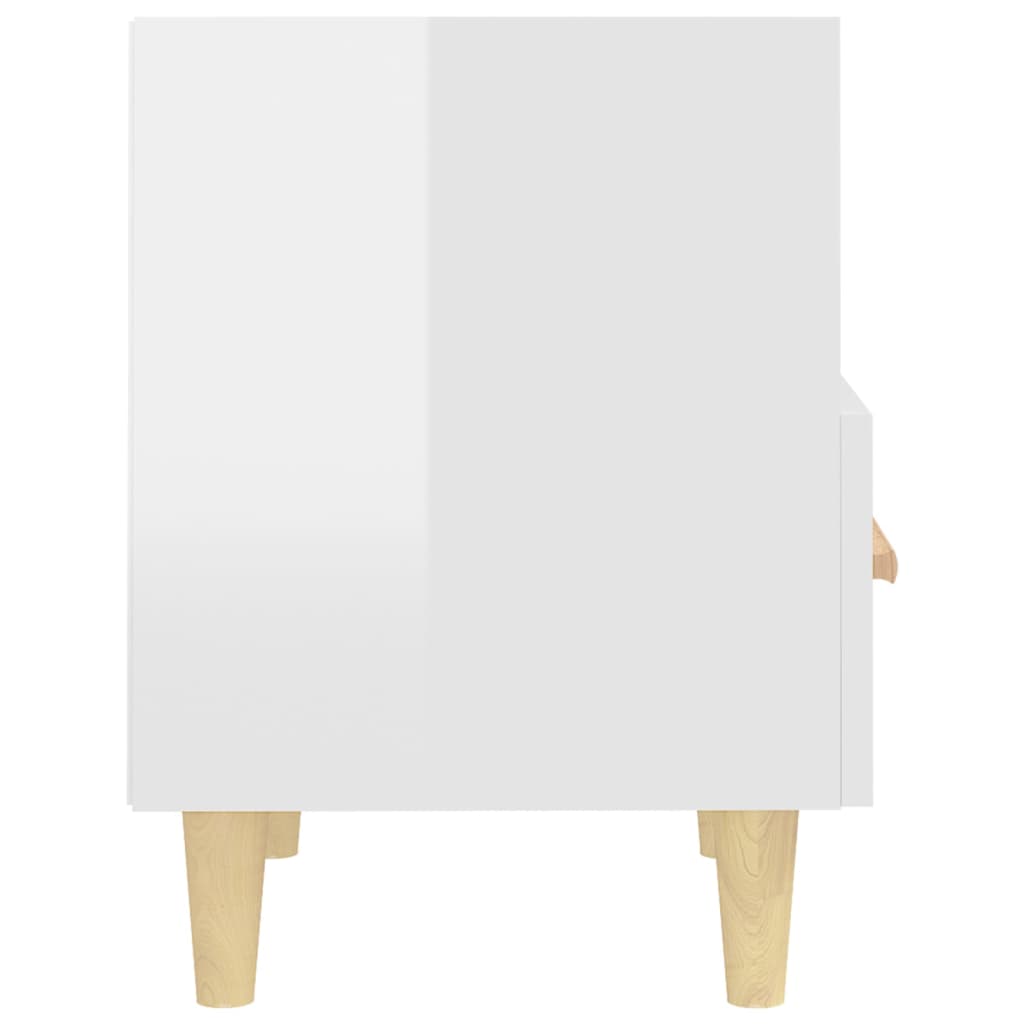 Nachtkastjes 2 St 40X35X47 Cm Hoogglans Wit
