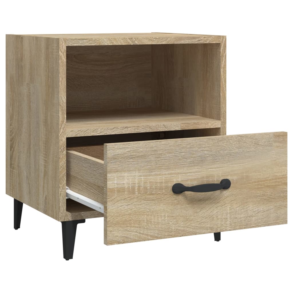 Nachtkastje Bewerkt Hout Sonoma Eikenkleurig
