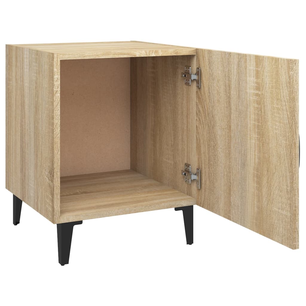 Nachtkastje Bewerkt Hout Sonoma Eikenkleurig