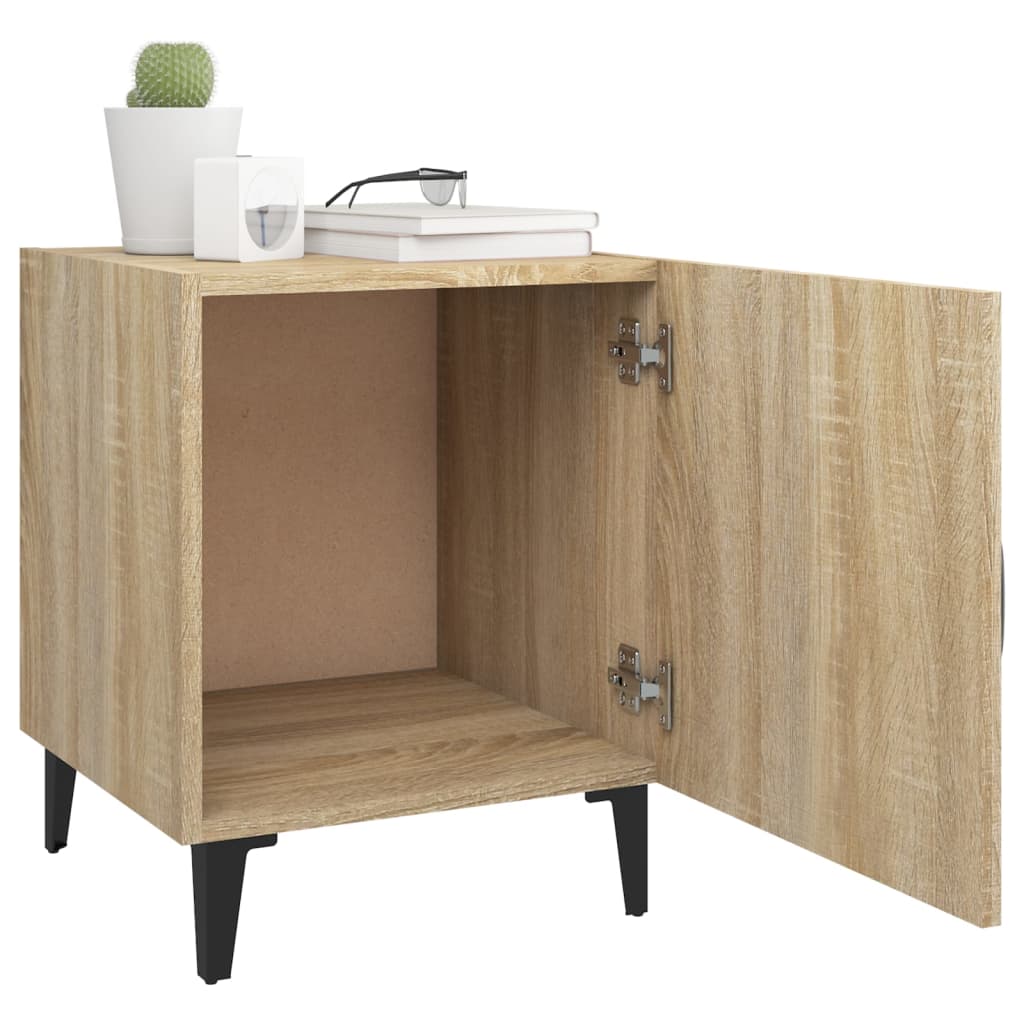 Nachtkastje Bewerkt Hout Sonoma Eikenkleurig
