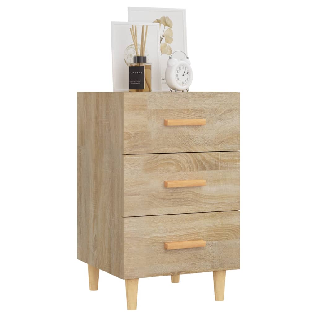 Nachtkastje 40X40X66 Cm Bewerkt Hout Sonoma Eikenkleurig