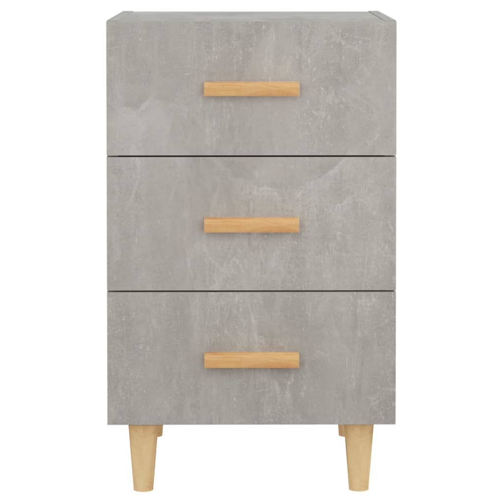 Nachtkastje 40X40X66 Cm Bewerkt Hout Betongrijs