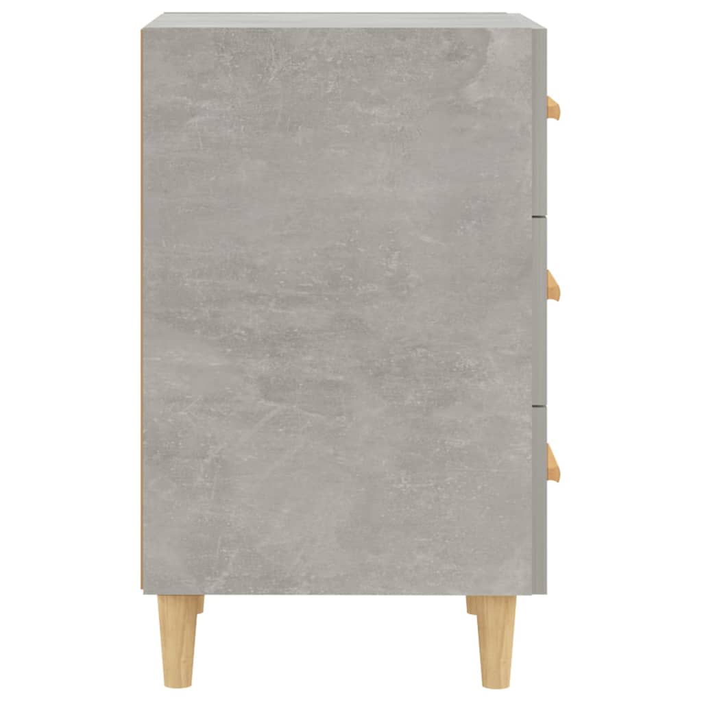 Nachtkastje 40X40X66 Cm Bewerkt Hout Betongrijs