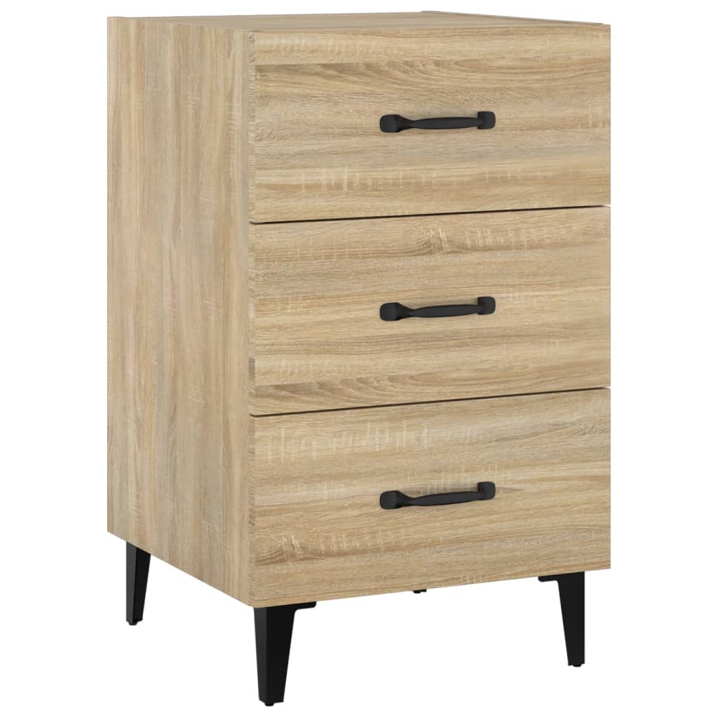 Nachtkastje 40X40X66 Cm Bewerkt Hout Sonoma Eikenkleurig