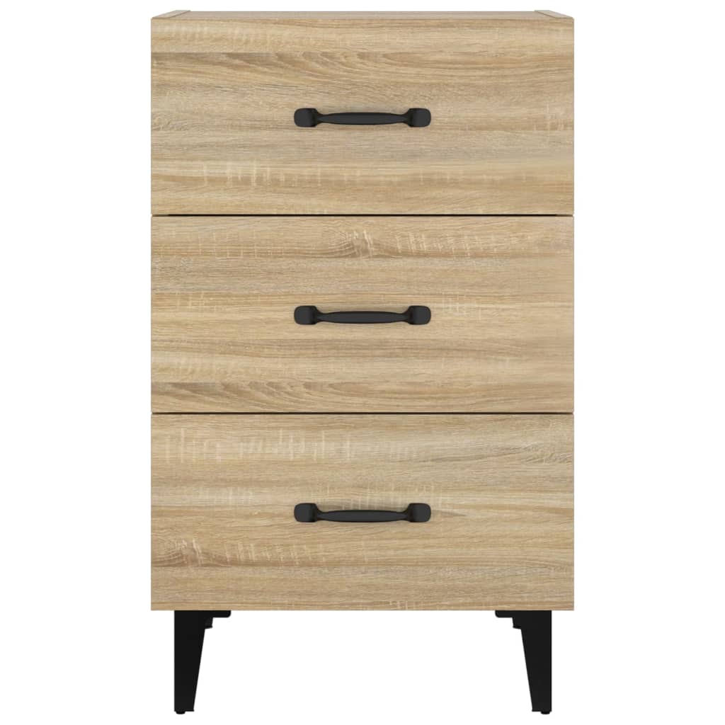 Nachtkastje 40X40X66 Cm Bewerkt Hout Sonoma Eikenkleurig