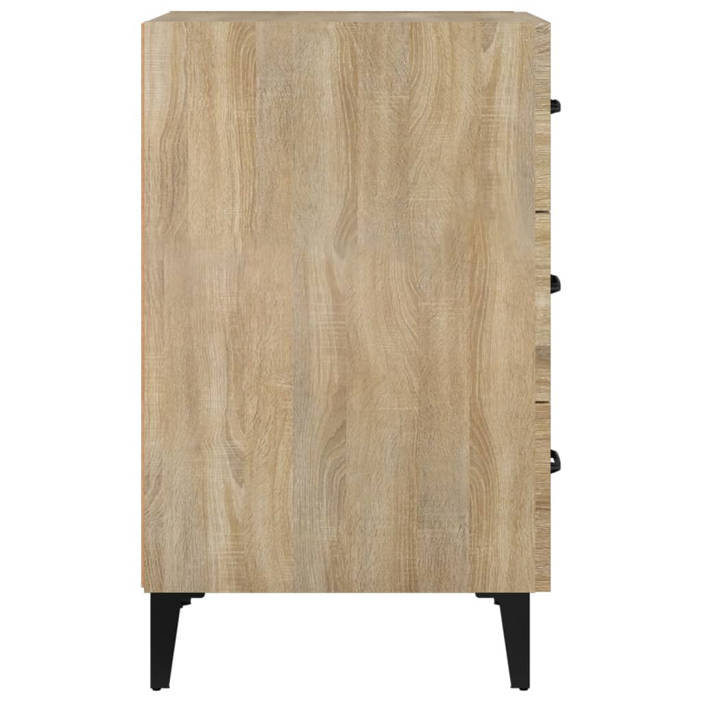 Nachtkastje 40X40X66 Cm Bewerkt Hout Sonoma Eikenkleurig