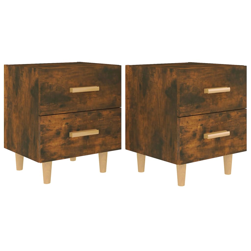 Nachtkastjes 2 St 40X35X47,5 Cm Gerookt Eikenkleurig