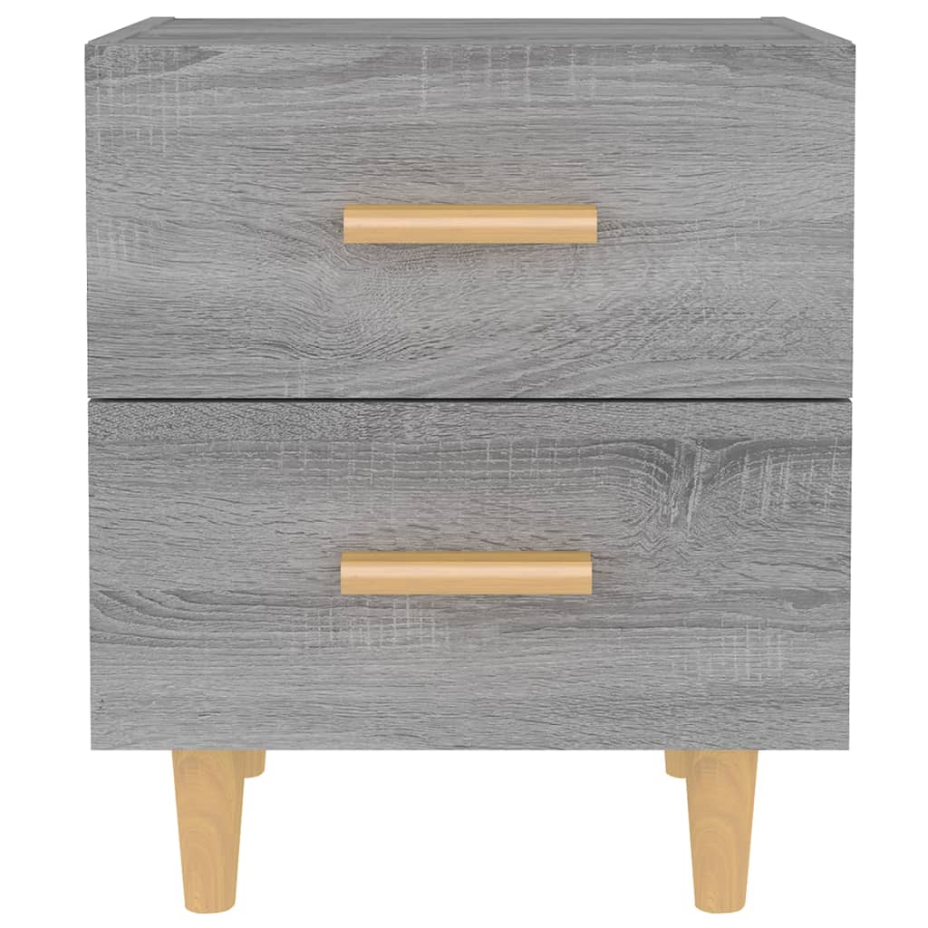 Nachtkastjes 2 St 40X35X47,5 Cm Grijs Sonoma Eikenkleurig