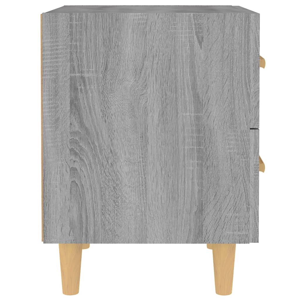 Nachtkastjes 2 St 40X35X47,5 Cm Grijs Sonoma Eikenkleurig