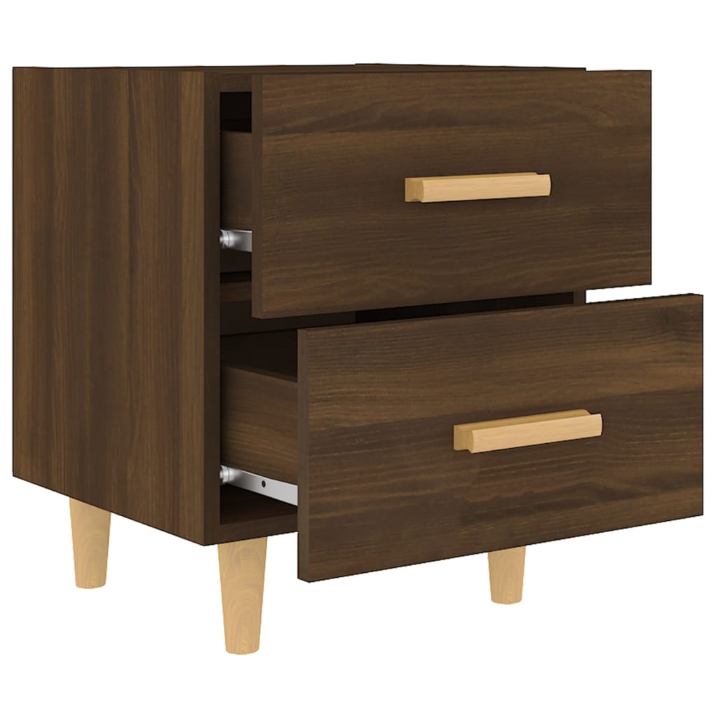 Nachtkastjes 2 St 40X35X47,5 Cm Bruineikenkleurig