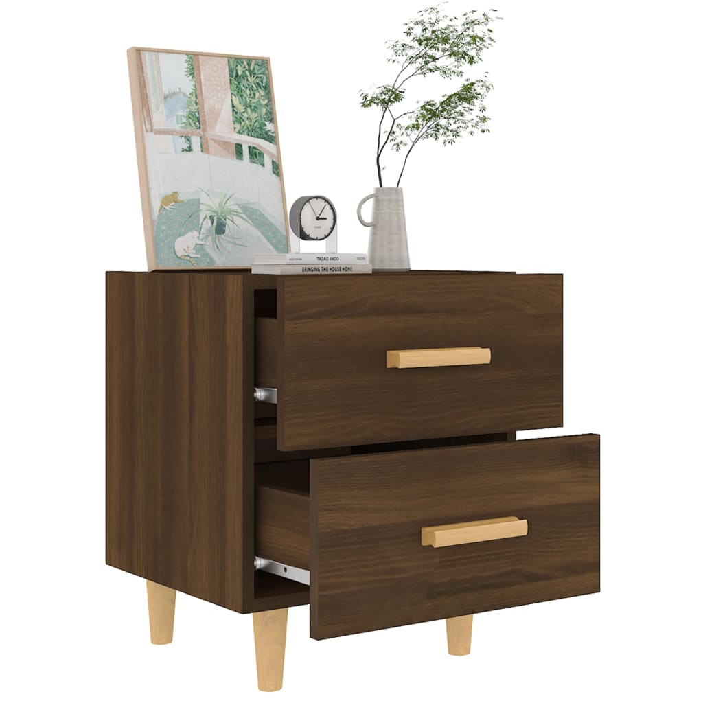 Nachtkastjes 2 St 40X35X47,5 Cm Bruineikenkleurig