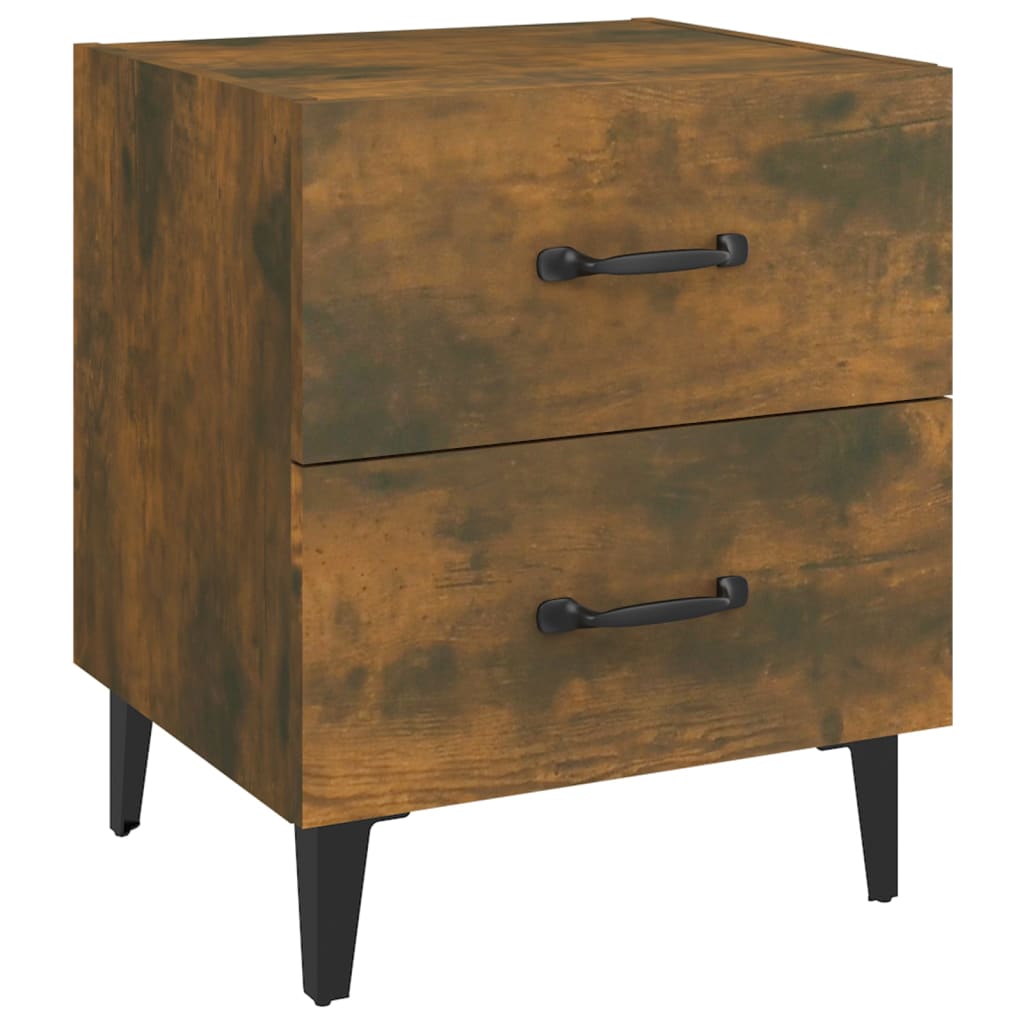 Nachtkastjes 2 St 40X35X47,5 Cm Gerookt Eikenkleurig