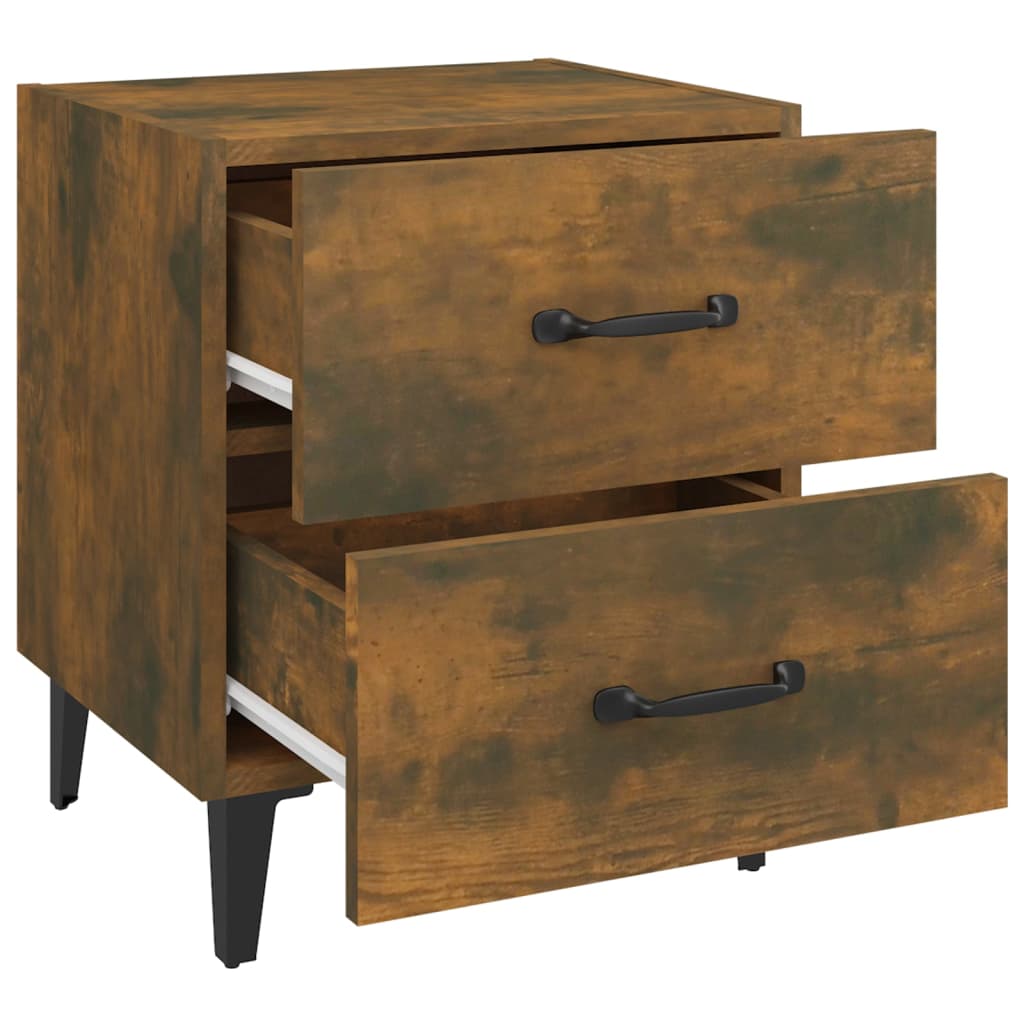 Nachtkastjes 2 St 40X35X47,5 Cm Gerookt Eikenkleurig