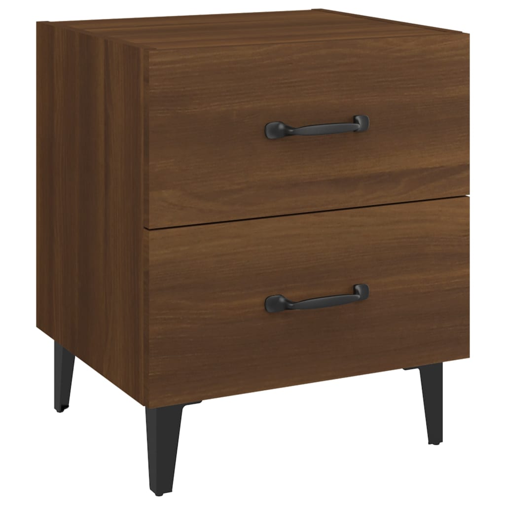 Nachtkastjes 2 St 40X35X47,5 Cm Bruineikenkleurig