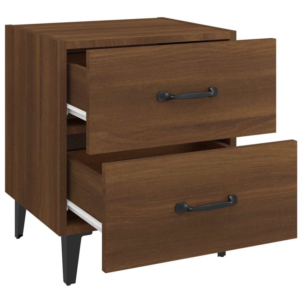 Nachtkastjes 2 St 40X35X47,5 Cm Bruineikenkleurig