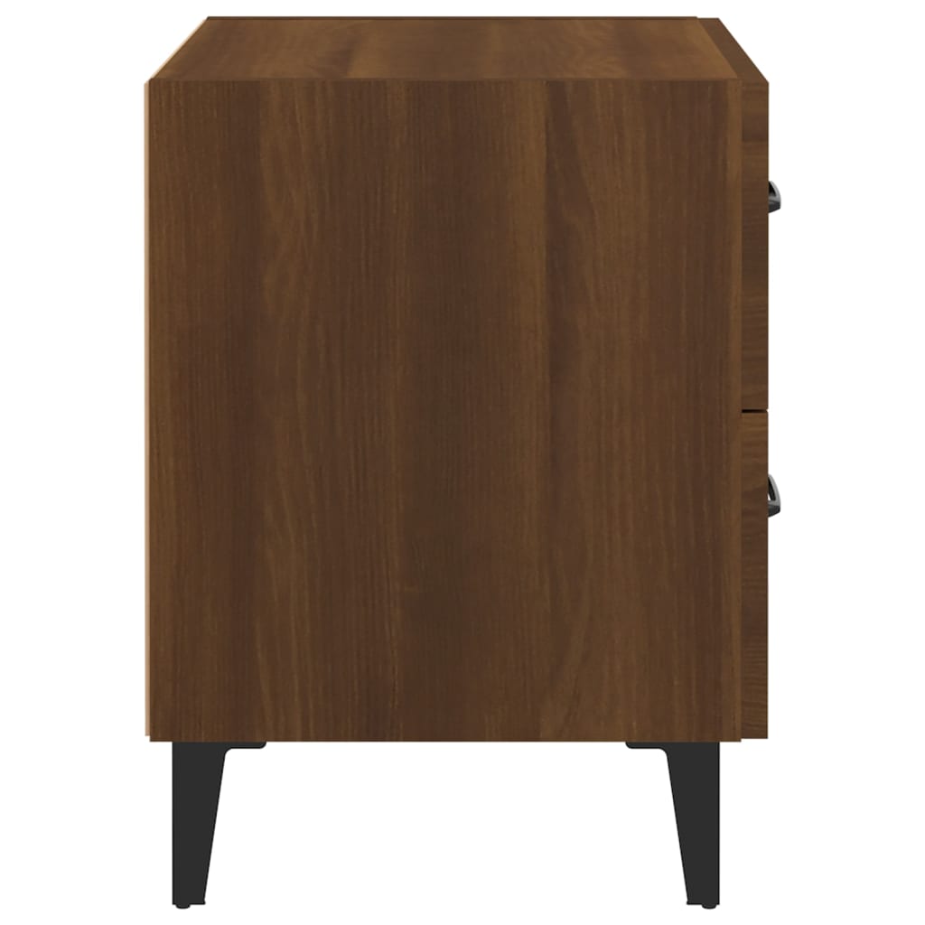 Nachtkastjes 2 St 40X35X47,5 Cm Bruineikenkleurig
