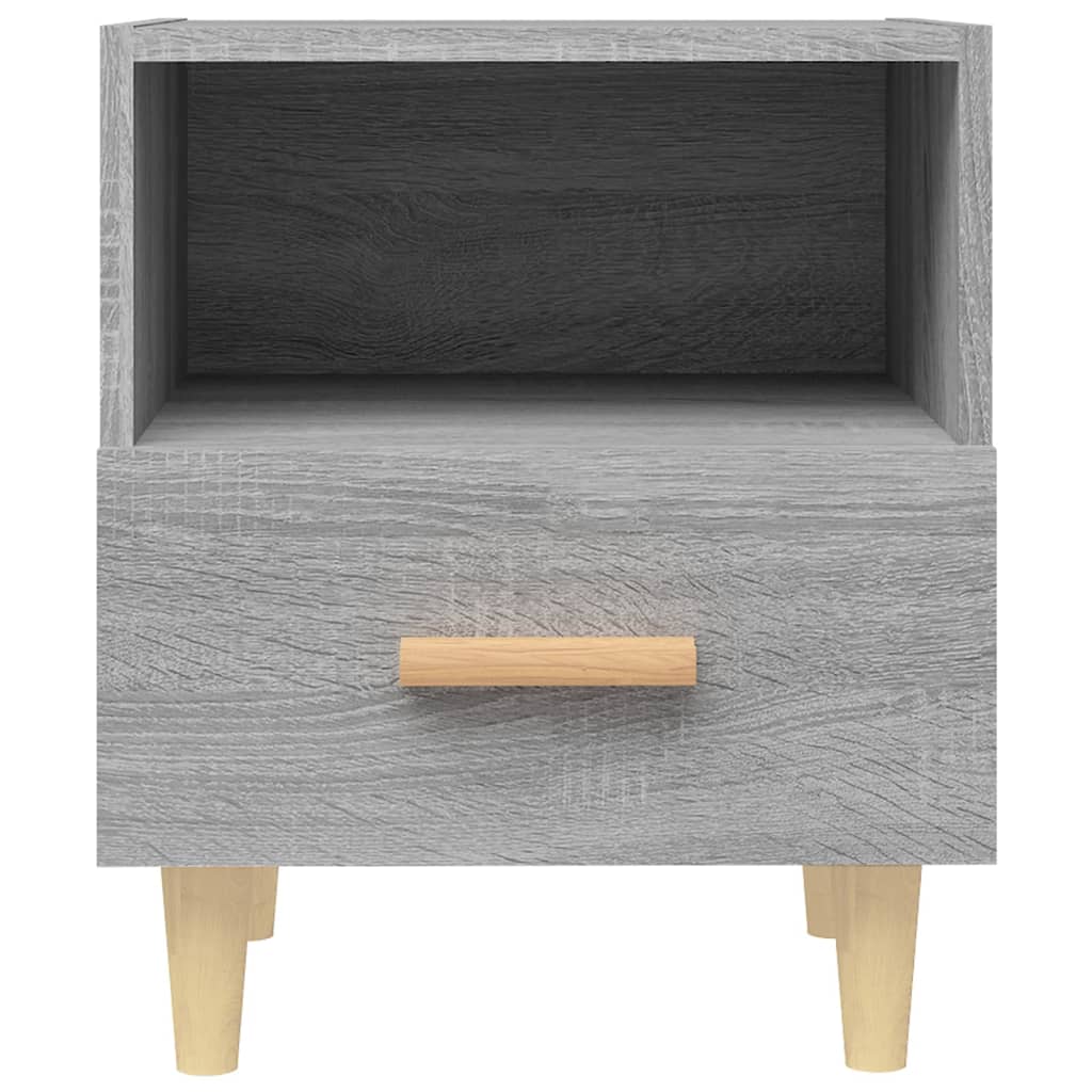 Nachtkastjes 2 St 40X35X47 Cm Grijs Sonoma Eikenkleurig