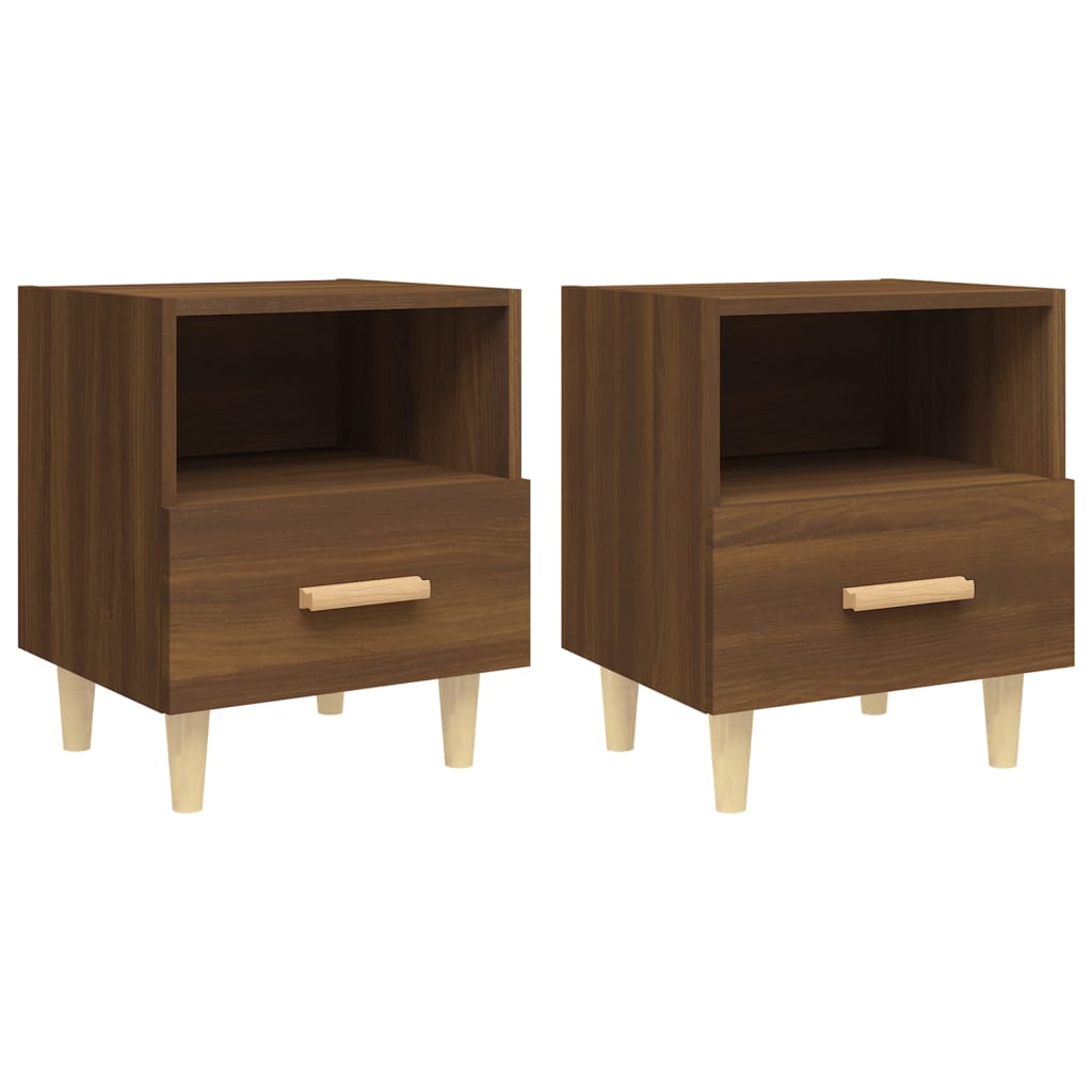 Nachtkastjes 2 St 40X35X47 Cm Bruineikenkleurig