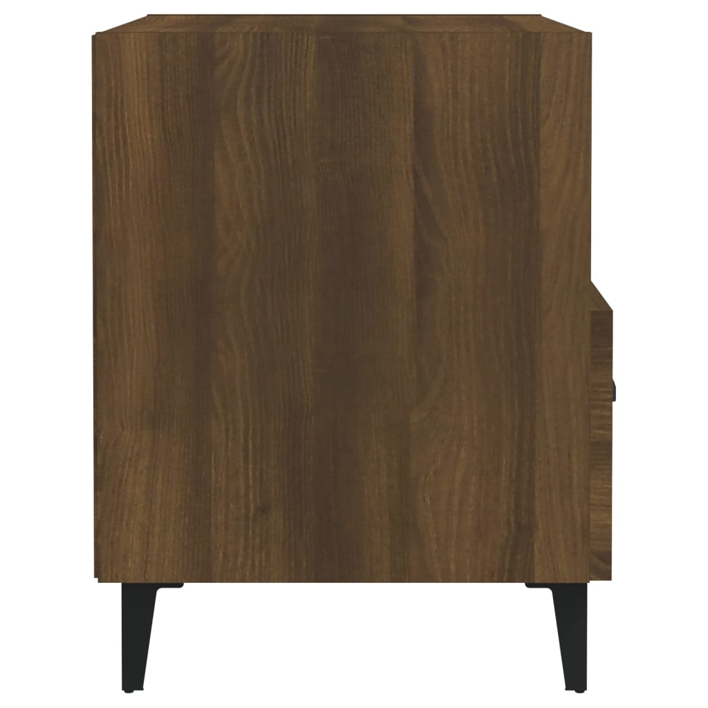Nachtkastje Bewerkt Hout Bruineikenkleurig
