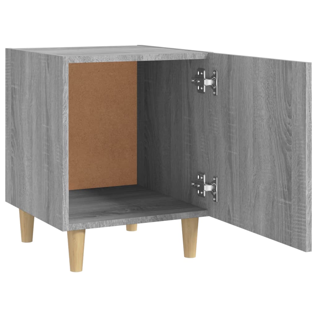 Nachtkastje Bewerkt Hout Grijs Sonoma Eikenkleurig