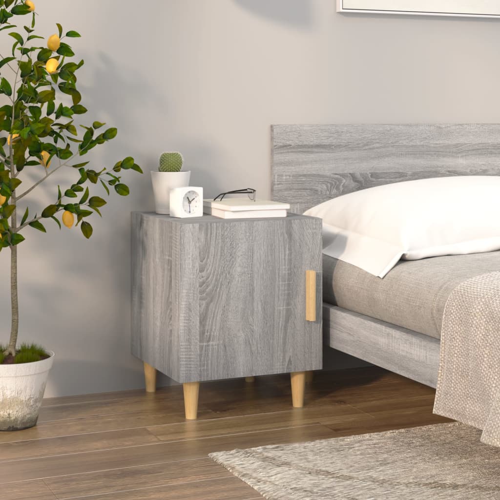 Nachtkastjes 2 St Bewerkt Hout Grijs Sonoma Eikenkleurig