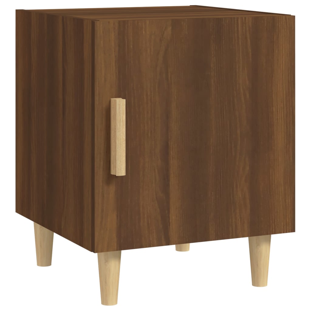 Nachtkastjes 2 St Bewerkt Hout Bruineikenkleurig