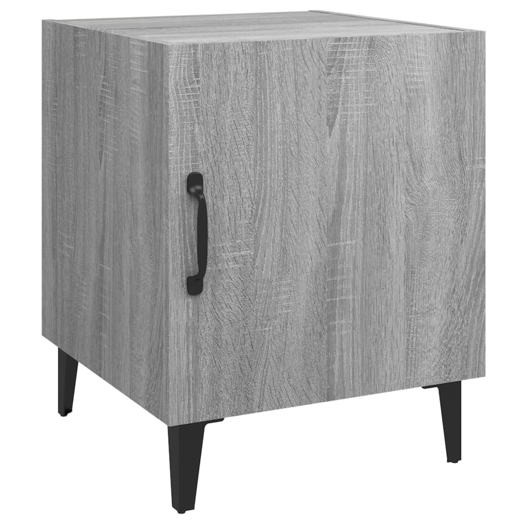 Nachtkastje Bewerkt Hout Grijs Sonoma Eikenkleurig