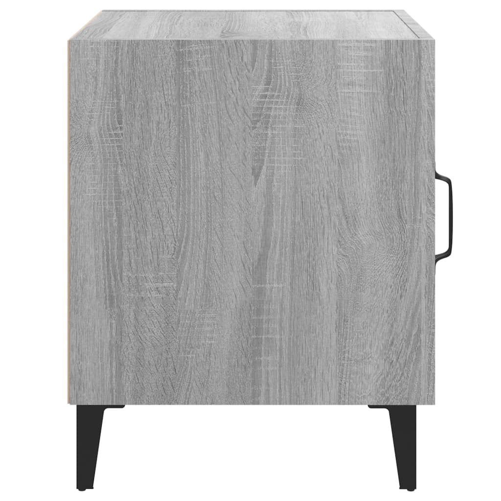Nachtkastje Bewerkt Hout Grijs Sonoma Eikenkleurig