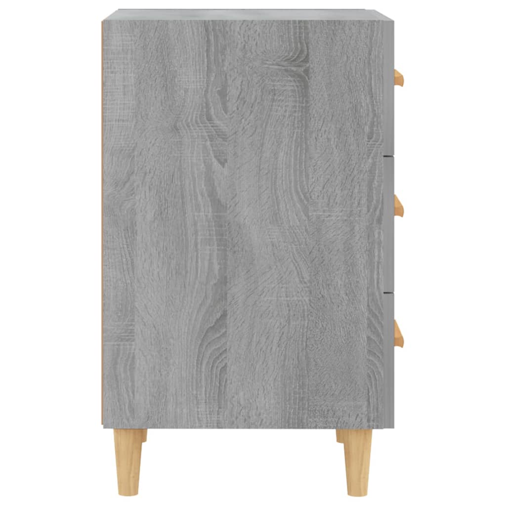 Nachtkastje 40X40X66 Cm Bewerkt Hout Grijs Sonoma Eikenkleurig