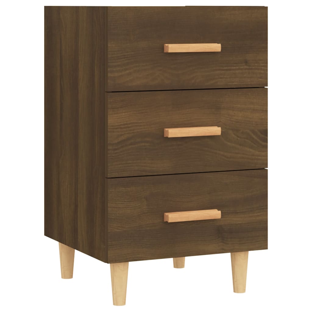 Nachtkastje 40X40X66 Cm Bewerkt Hout Bruineikenkleurig