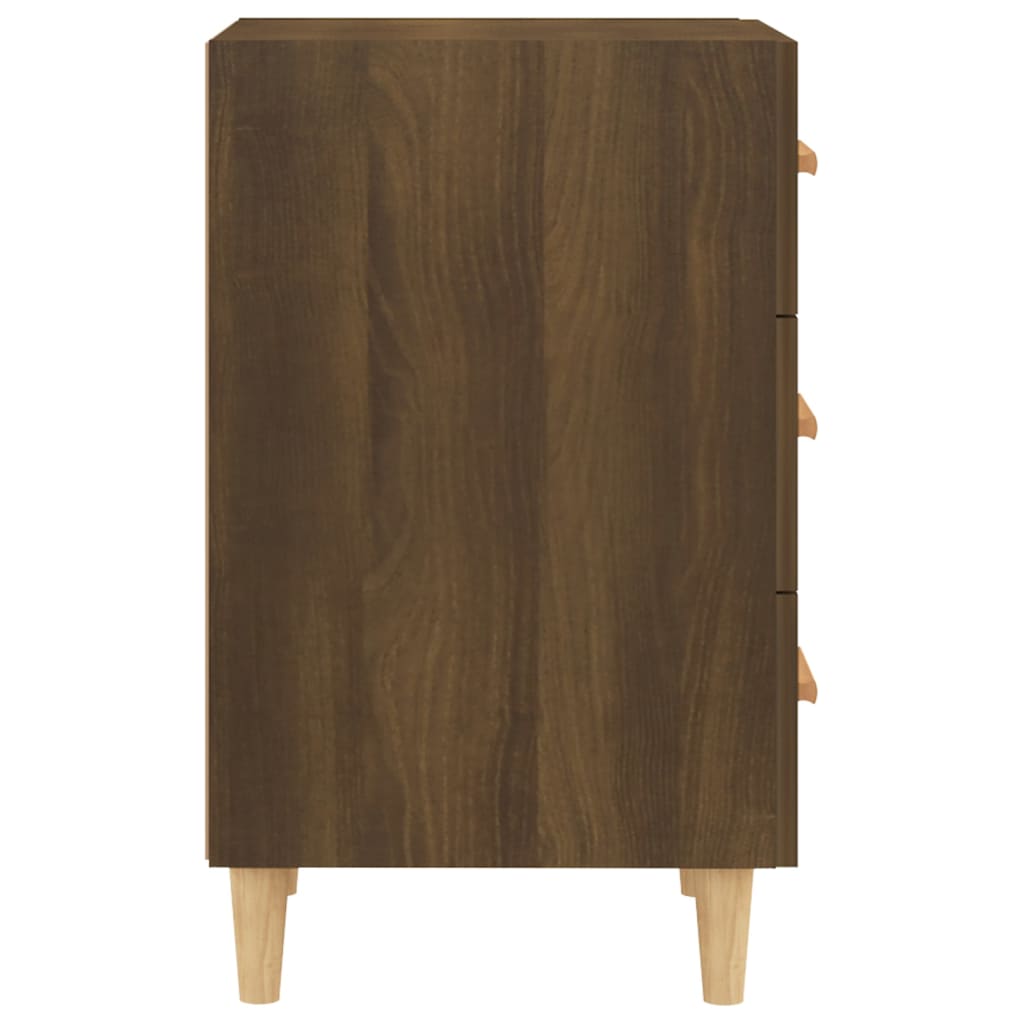 Nachtkastje 40X40X66 Cm Bewerkt Hout Bruineikenkleurig