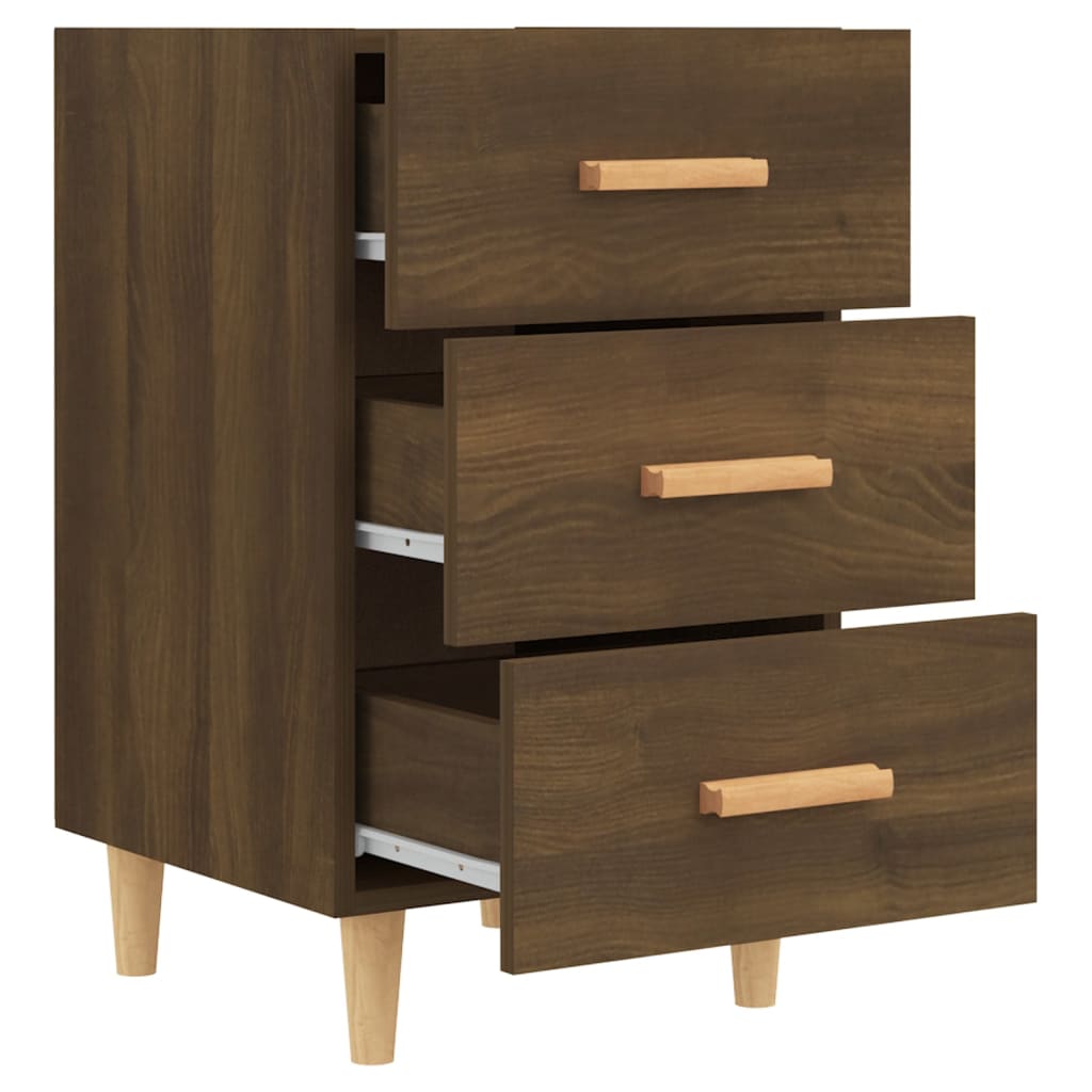Nachtkastje 40X40X66 Cm Bewerkt Hout Bruineikenkleurig