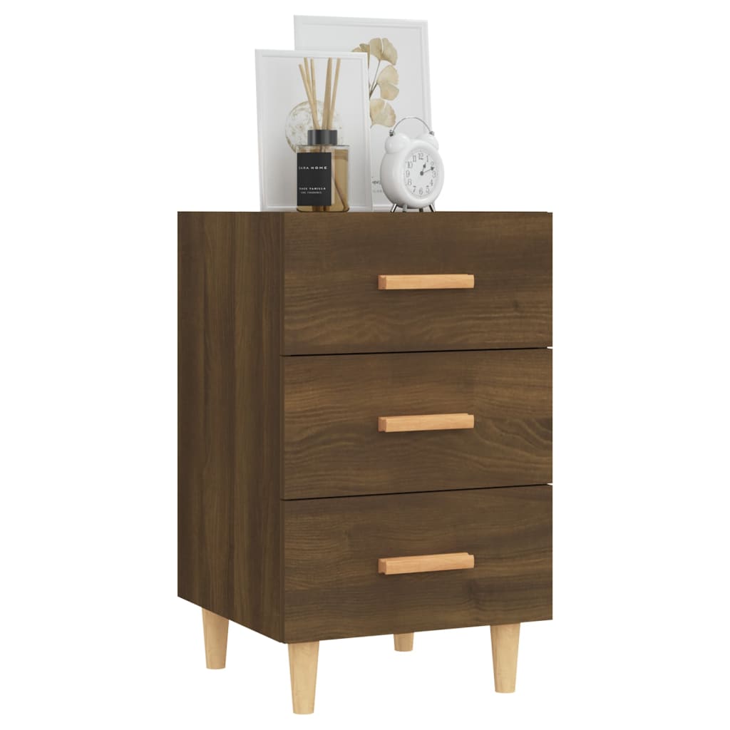 Nachtkastje 40X40X66 Cm Bewerkt Hout Bruineikenkleurig