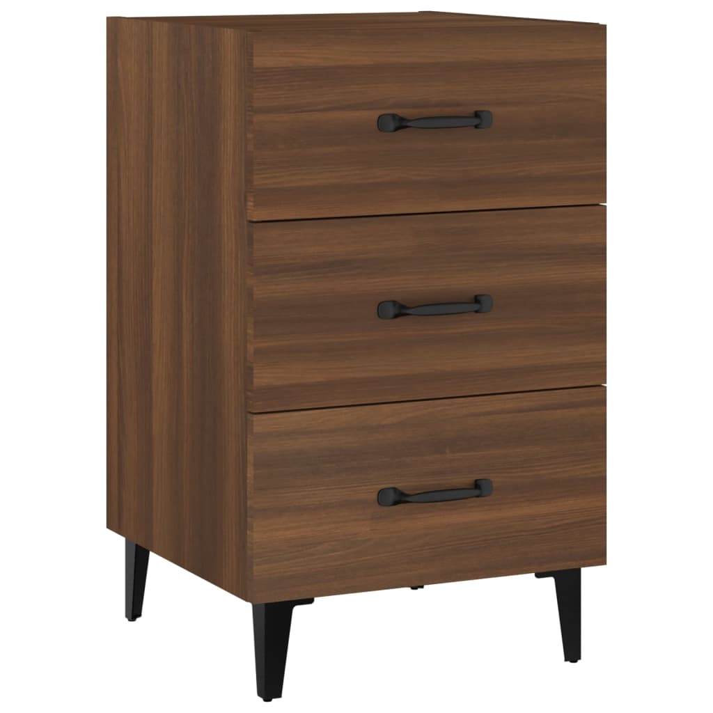 Nachtkastje 40X40X66 Cm Bewerkt Hout Bruineikenkleurig
