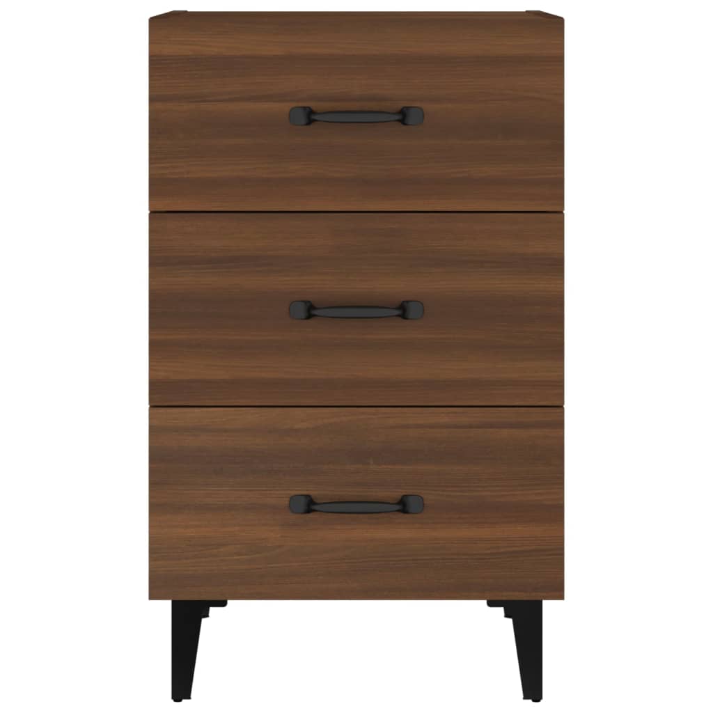 Nachtkastje 40X40X66 Cm Bewerkt Hout Bruineikenkleurig