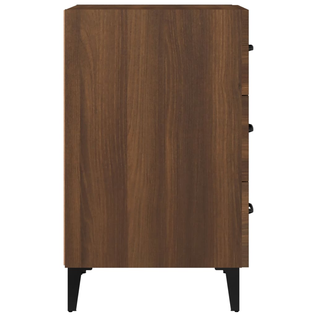 Nachtkastje 40X40X66 Cm Bewerkt Hout Bruineikenkleurig
