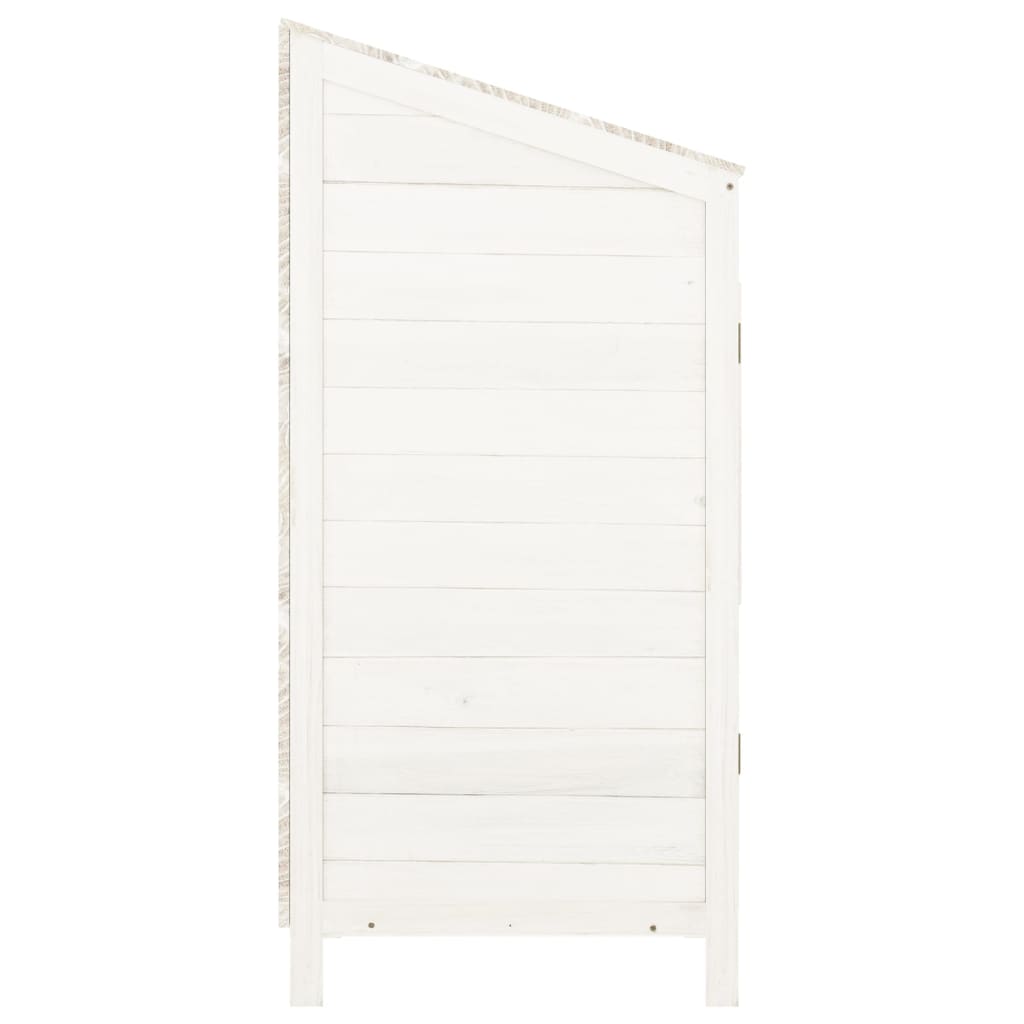 Tuinschuur 55X52X112 Cm Massief Vurenhout Wit