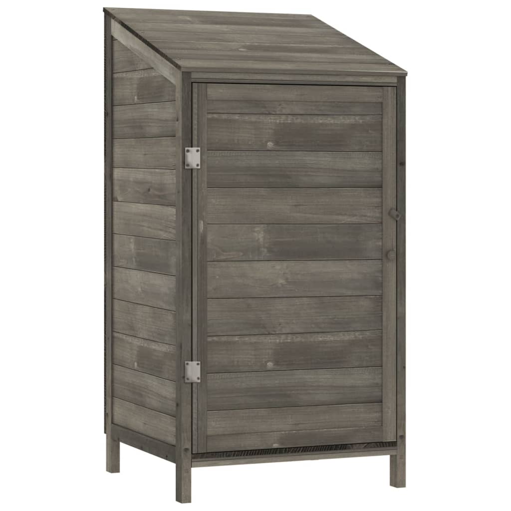 Tuinschuur 55X52X112 Cm Massief Vurenhout Antracietkleurig