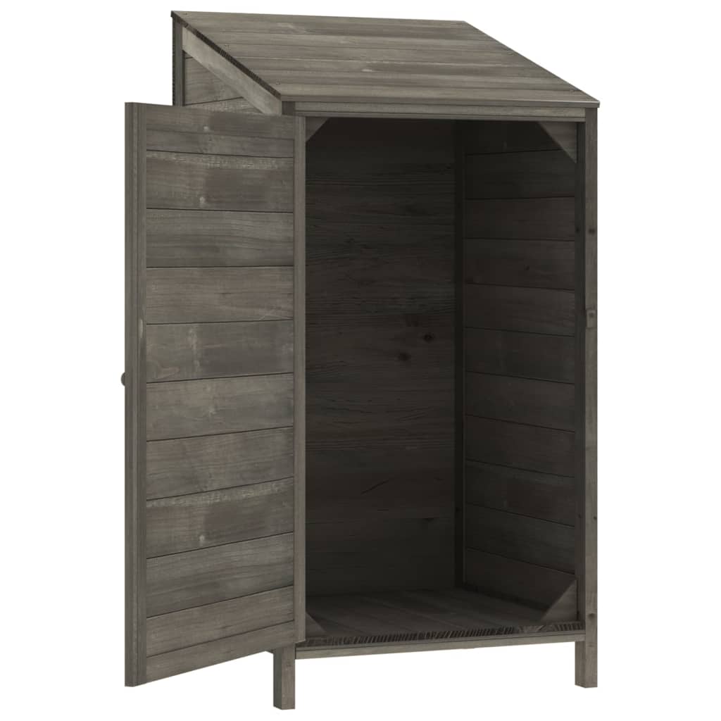 Tuinschuur 55X52X112 Cm Massief Vurenhout Antracietkleurig