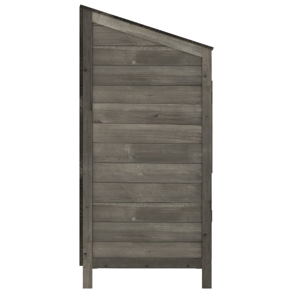 Tuinschuur 55X52X112 Cm Massief Vurenhout Antracietkleurig