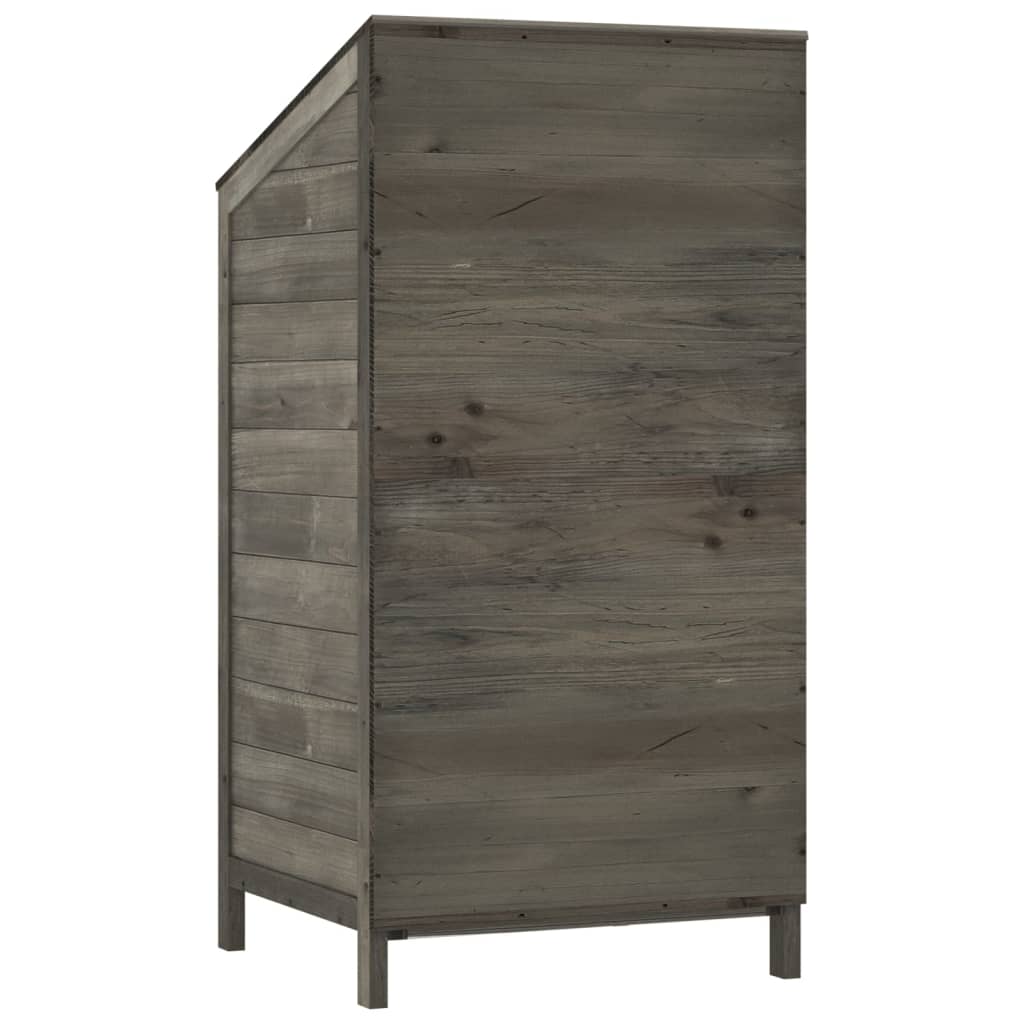 Tuinschuur 55X52X112 Cm Massief Vurenhout Antracietkleurig
