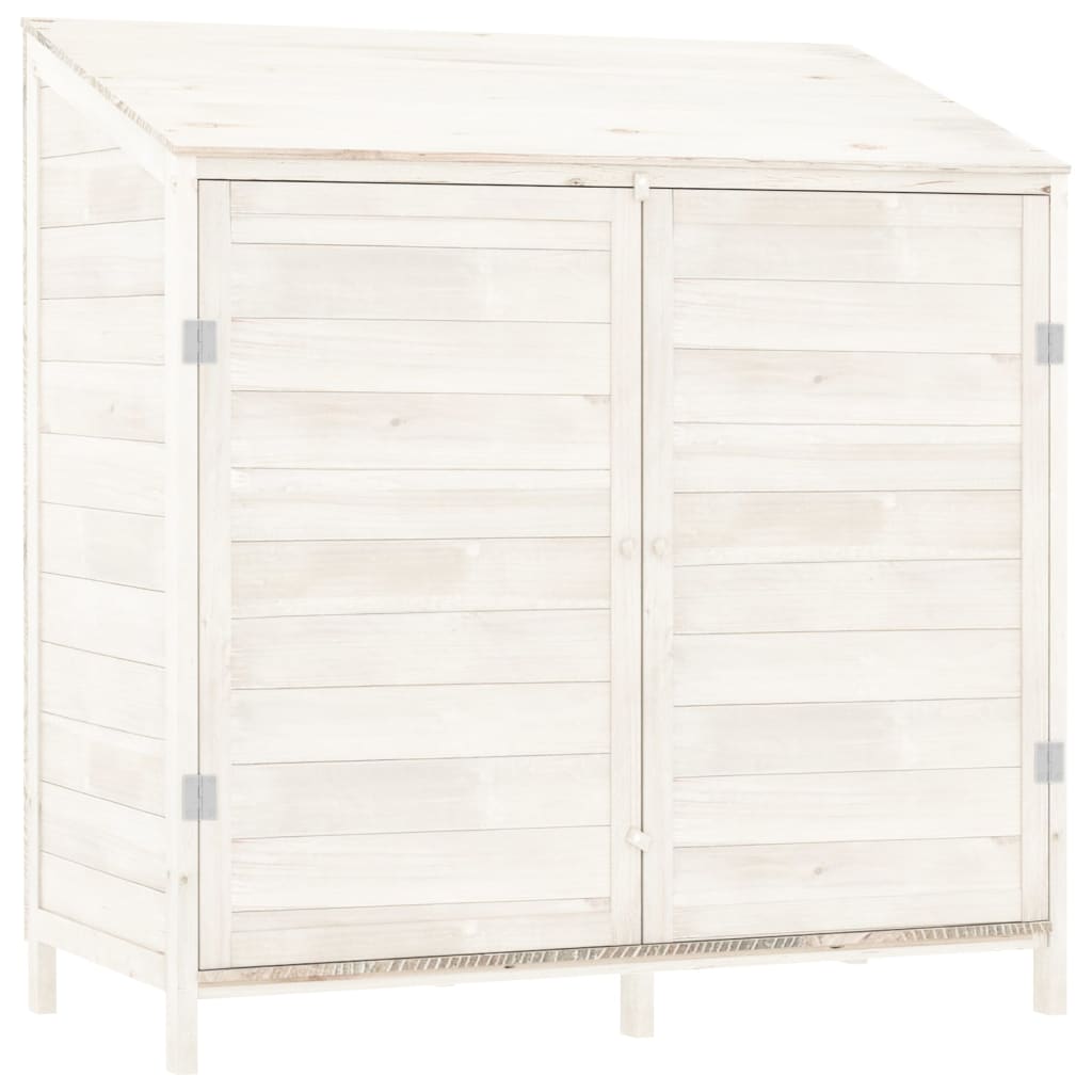 Tuinschuur 102X52X112 Cm Massief Vurenhout Wit