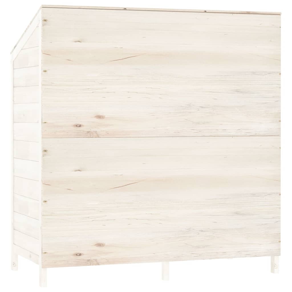 Tuinschuur 102X52X112 Cm Massief Vurenhout Wit