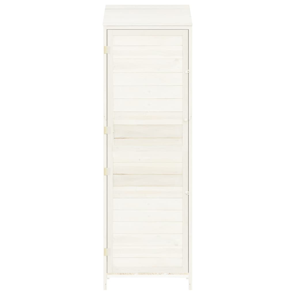 Tuinschuur 55X52X174,5 Cm Massief Vurenhout Wit