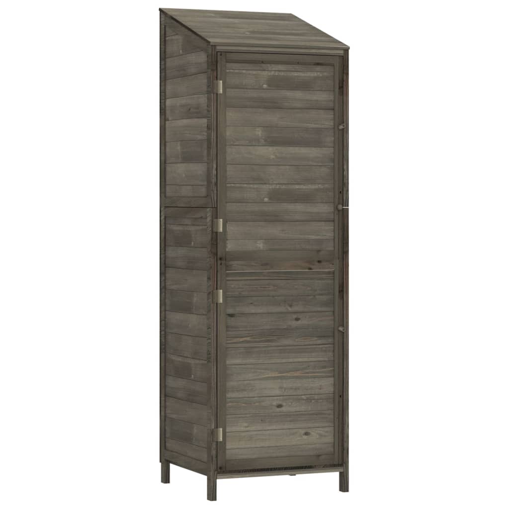 Tuinschuur 55X52X174,5 Cm Massief Vurenhout Antracietkleurig