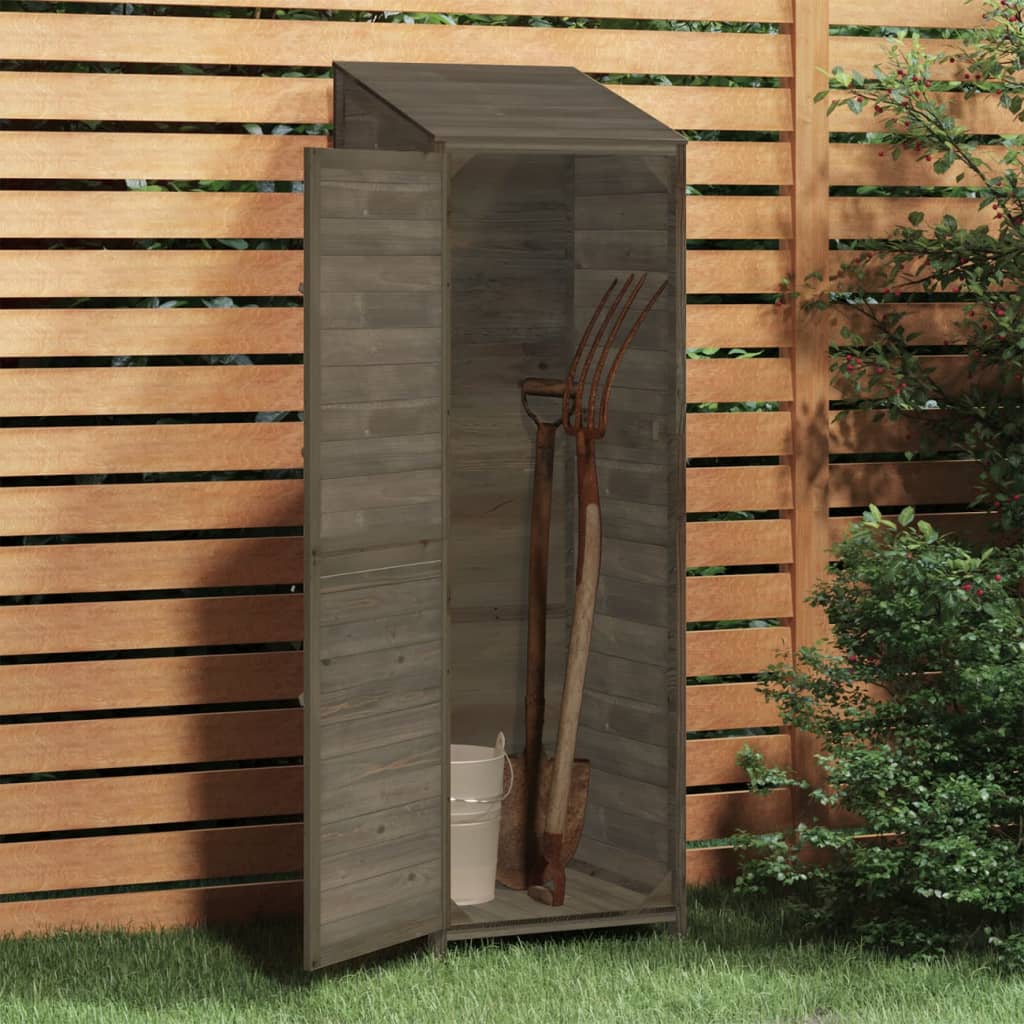 Tuinschuur 55X52X174,5 Cm Massief Vurenhout Antracietkleurig