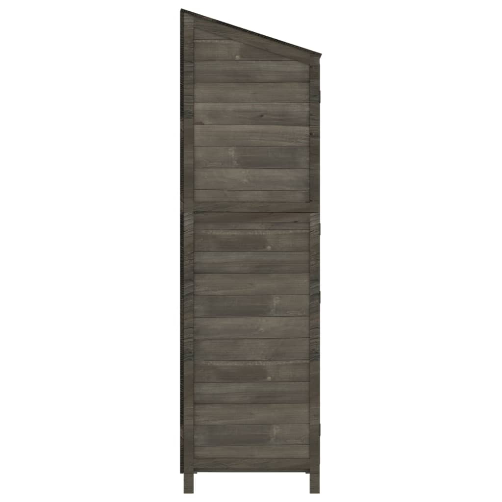 Tuinschuur 55X52X174,5 Cm Massief Vurenhout Antracietkleurig