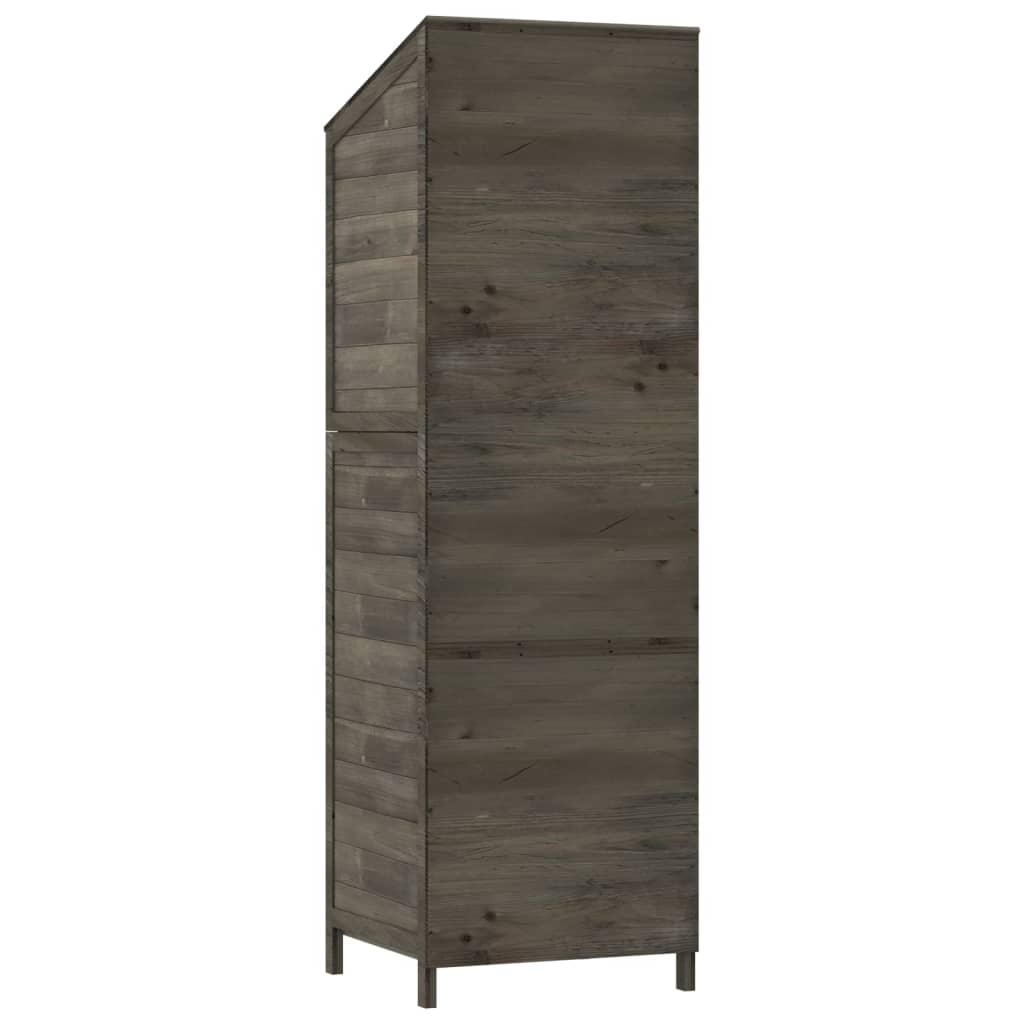 Tuinschuur 55X52X174,5 Cm Massief Vurenhout Antracietkleurig